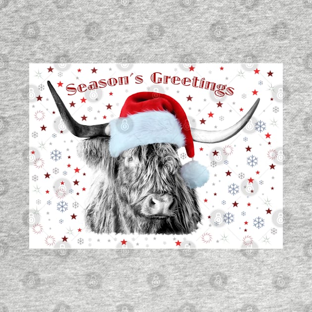 Highland Cow Christmas Greetings by Jane Braat